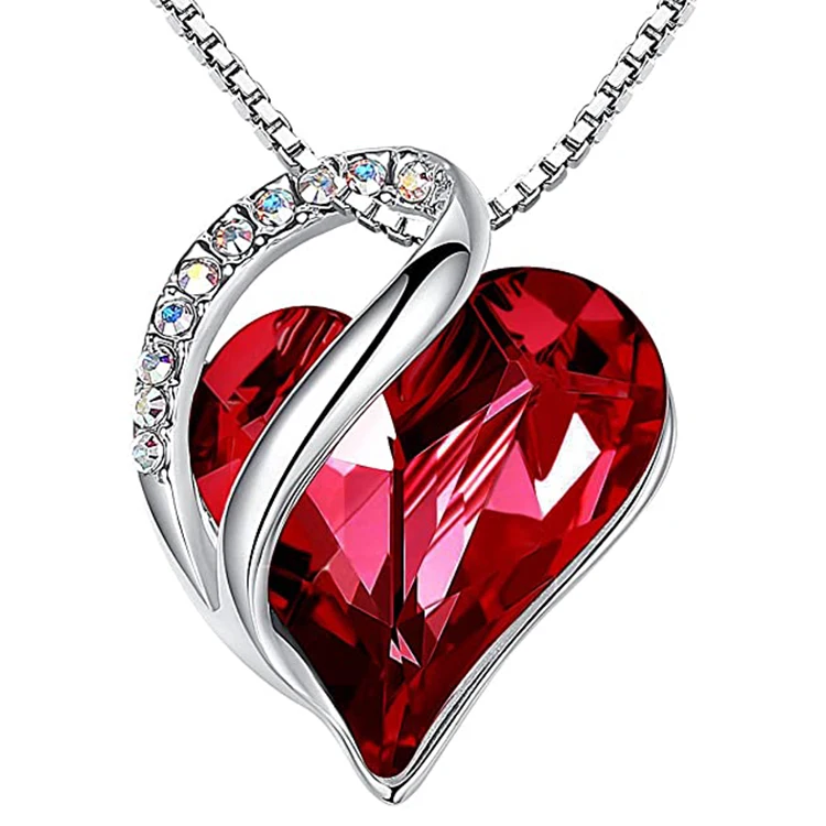 

Amazon Hot Sale Infinity Colorful Jewelry Gifts for Women Pendant Necklace Heart Necklace Crystal Necklaces, Picture shows