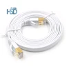 High Quality Flat CAT7 FTP BC Pure Copper LAN Ethernet Patch Cord Rj45 Cable Shielded Cable Best Price White 1 Meter