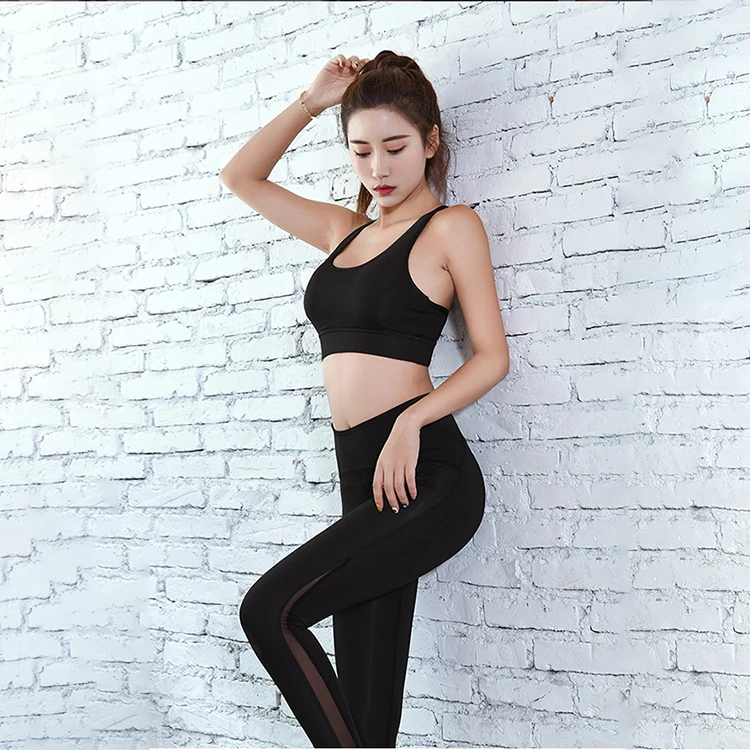 

Hot style Black pink Set Top None Mesh Girl Sport Woman Seamless Yoga Bra China