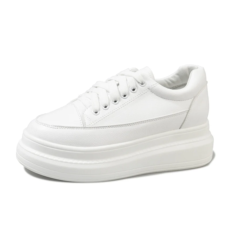 

New Fashion Platform Sneakers Shoes Woman Height Increasing Casual Shoes Platform Heels Female Leisure Women White Sneakers