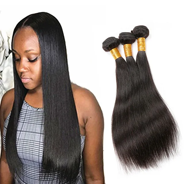 

Hair Weaving Type and unprocessed Brazilian straight virgin mink hair weave bundles, cuticle aligned Brazilian human hair