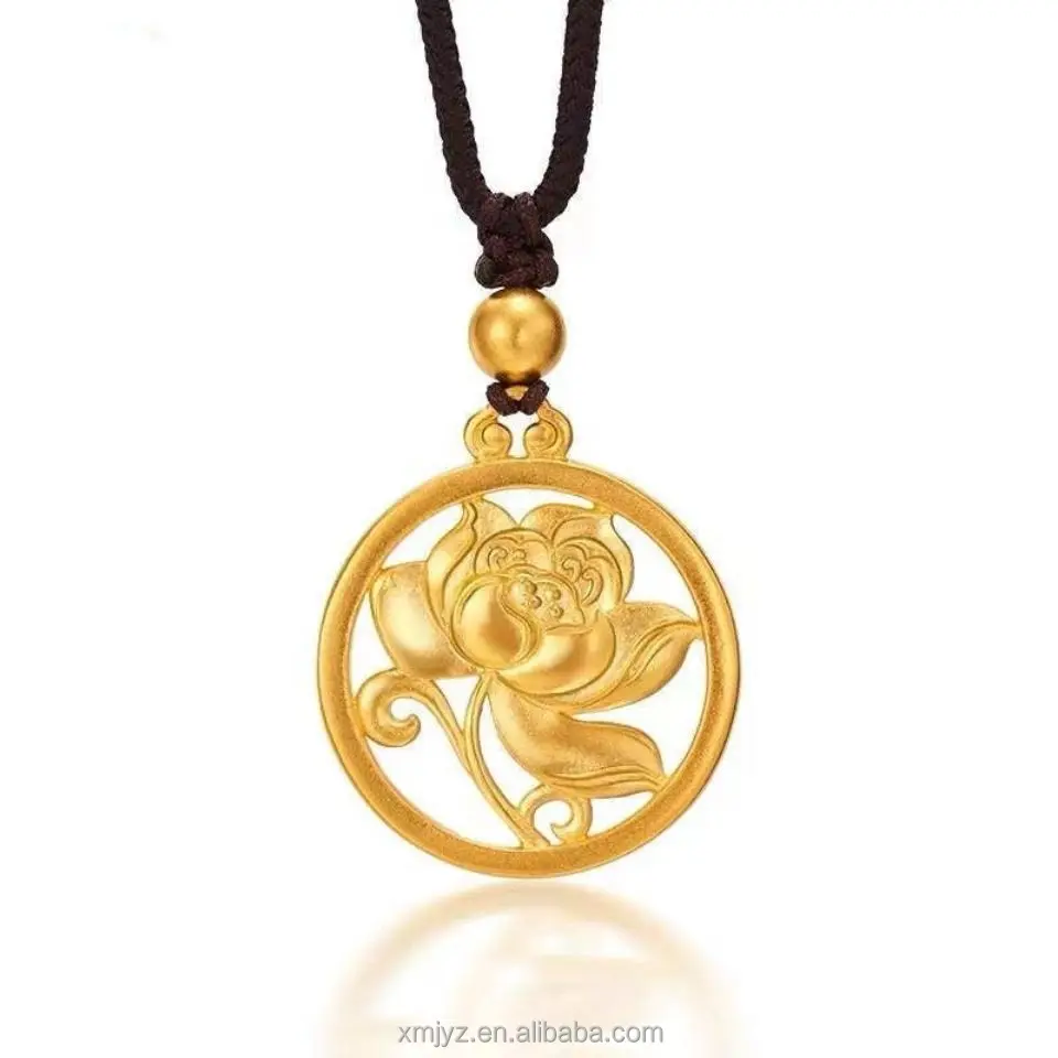 

2022 New Brass Gold-Plated Ruyi Gold Heritage Ancient Necklace Rose Fashion Classic Flower Pendant For Women