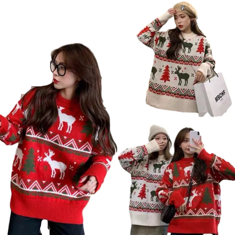 

Wholesale 2020 Custom Winter Fall Adult Knit Christmas Winter Women Sweater