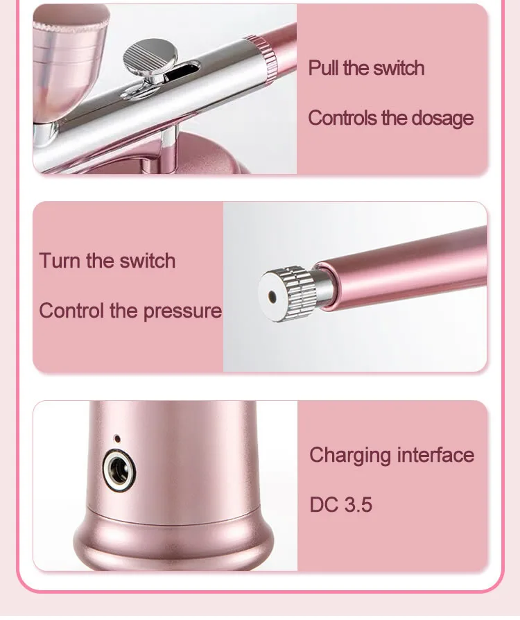 Household portable beauty salon oxygen injection nano-hydrating beauty instrument