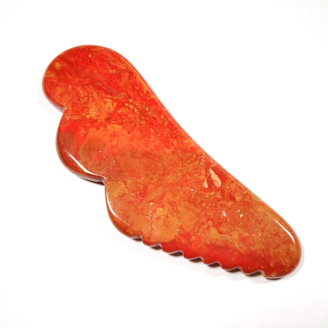 

100% Good Quality Natural jagged Mookaite Jasper stone Gua Sha Board Body Facial Scraping Massage Tools