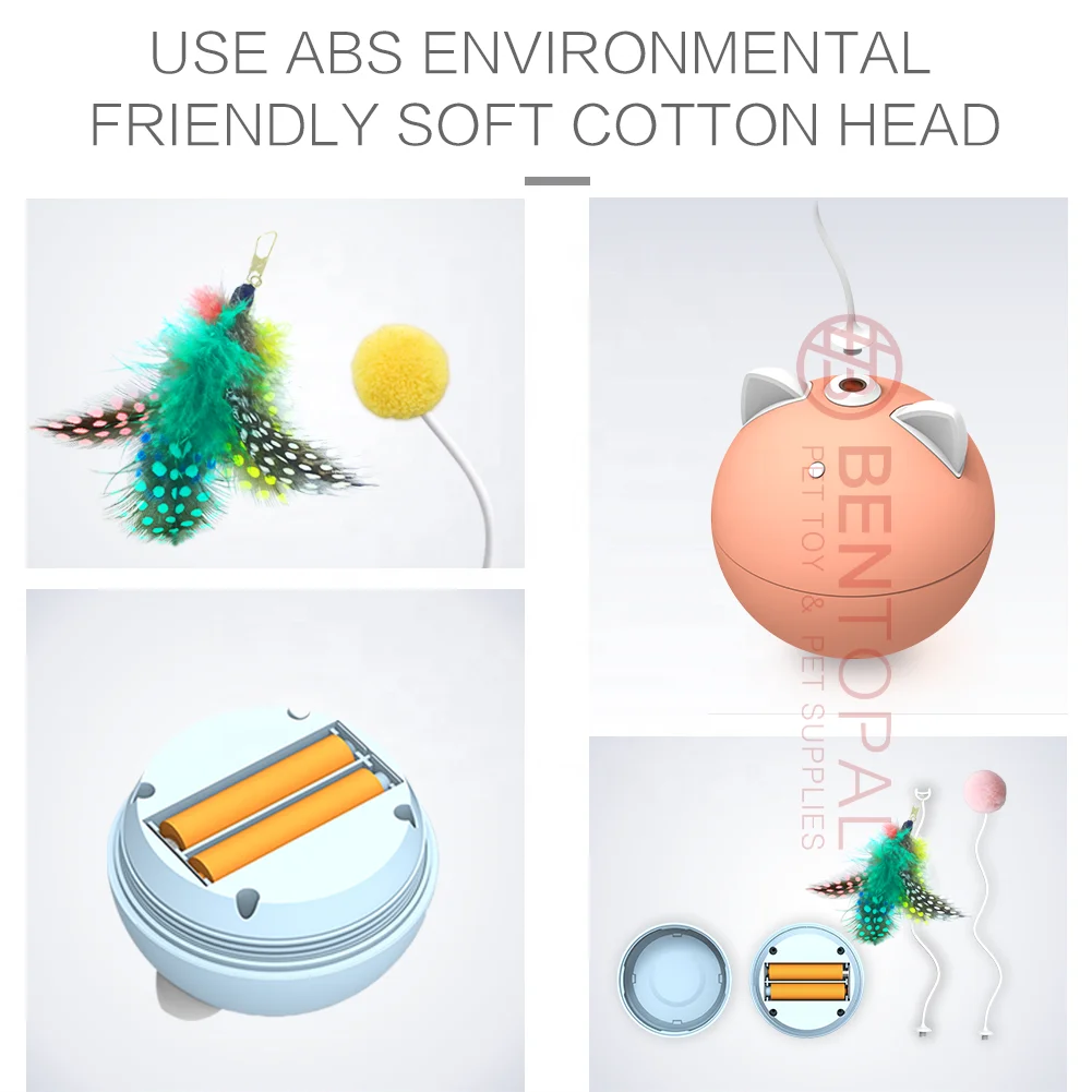 
Feather Toys Sticks Ball Interactive Training Pet Cat Toy 