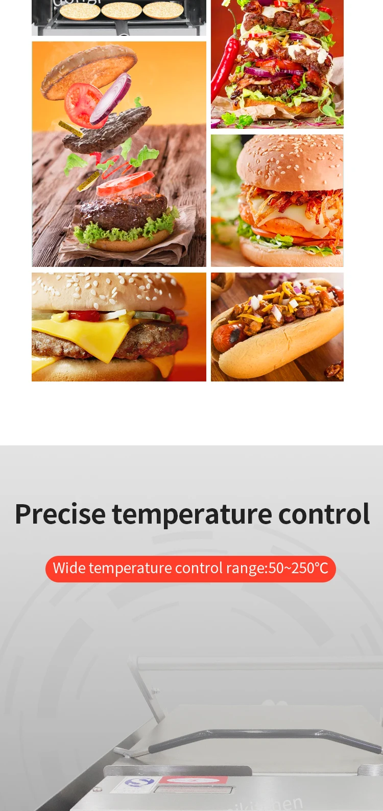 Electric Hamburger Grill Machine/burger Warmer/bun Toaster - Buy