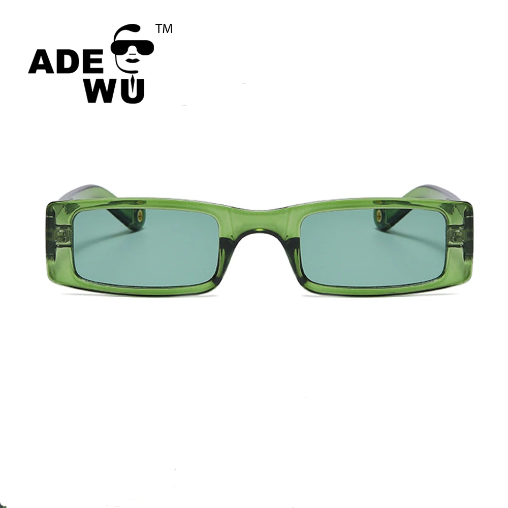 

ADE WU BLS20134 New Rectangle Women Sunglasses 2021 Fashion Small Square Pink Sun Glasses For Men, As shown in figure