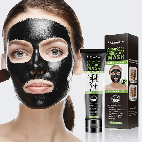 

Bamboo Charcoal Blackhead Remover Mask Nose Black Head Pore Strips Peel Off Facial Mask