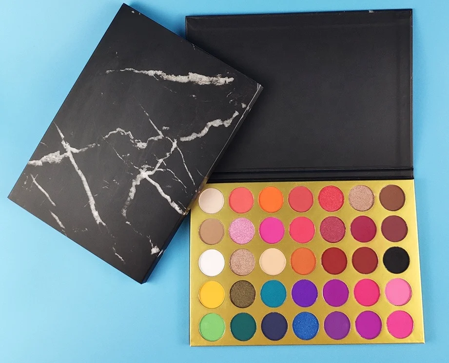 

High pigment 35 colors cardboard pallets marble eyeshadow palette