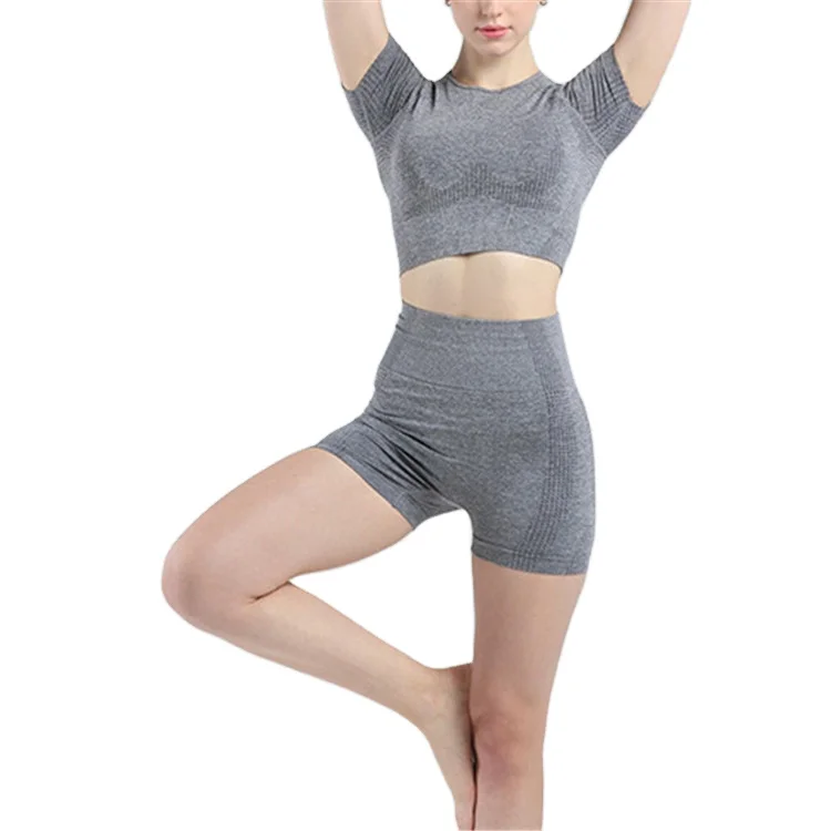 

Sports Shorts Tracksuits 2 Piece Athletic Active Outfits Gym Clothes Workout Womens Yoga Set, Customized color