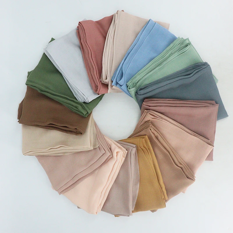 

hot sale Bamboo Modal Hijab 100% Viscose Scarf Turban For Muslim Women Hijab Female Fabric Cotton Woven modal Shawls