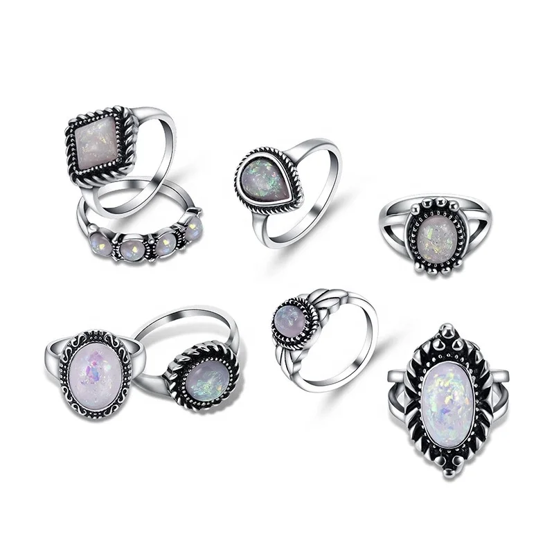 

PUSHI PUSHI ring set 8 pieces of European and American new retro bracelet