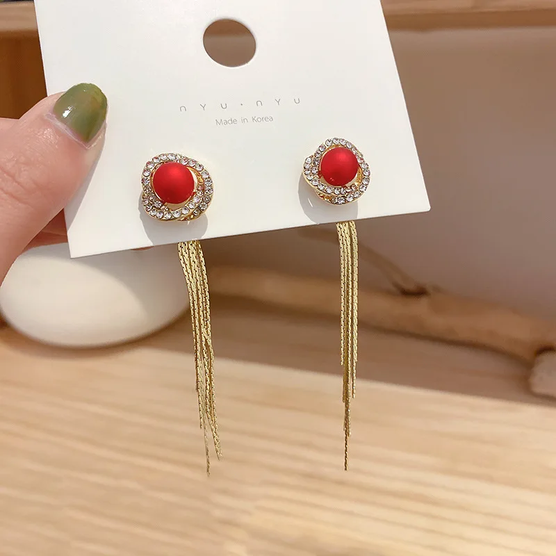 

Baoliang fashion jewelry trendy red pearl ladies earrings 2020