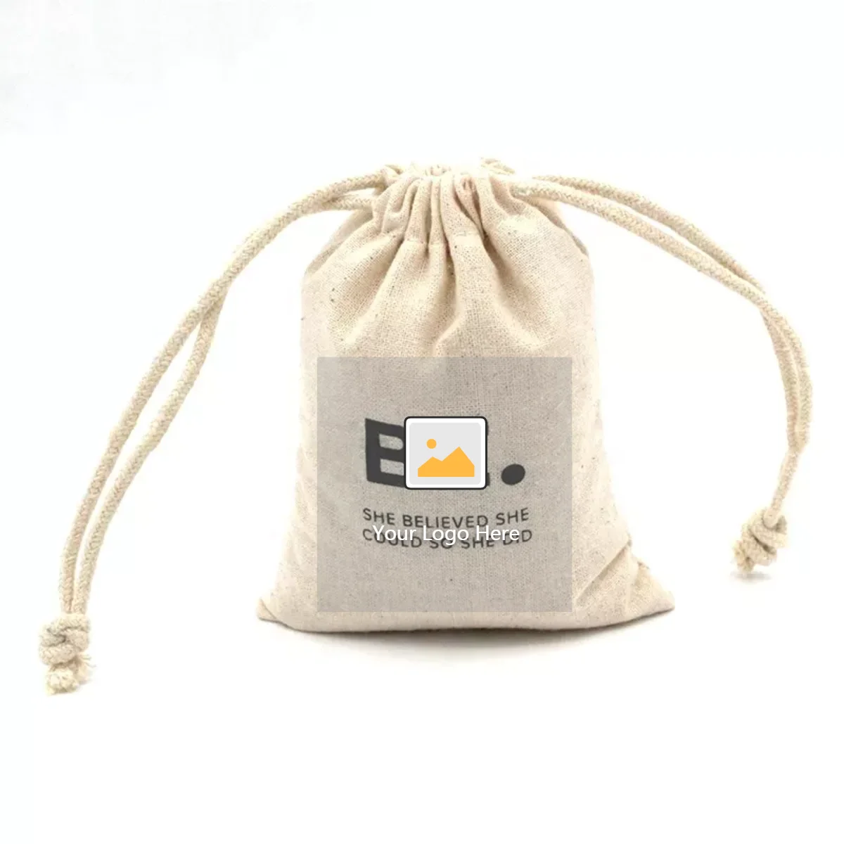 custom printed drawstring pouch