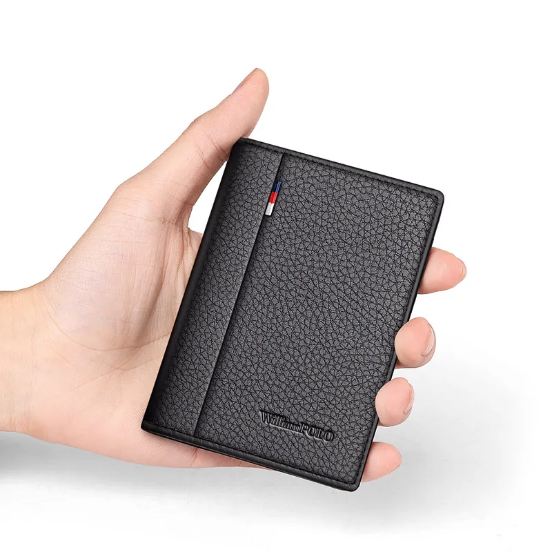 Super Slim Soft black leather wallet men Credit Card Purse Card Holders mens mini wallet