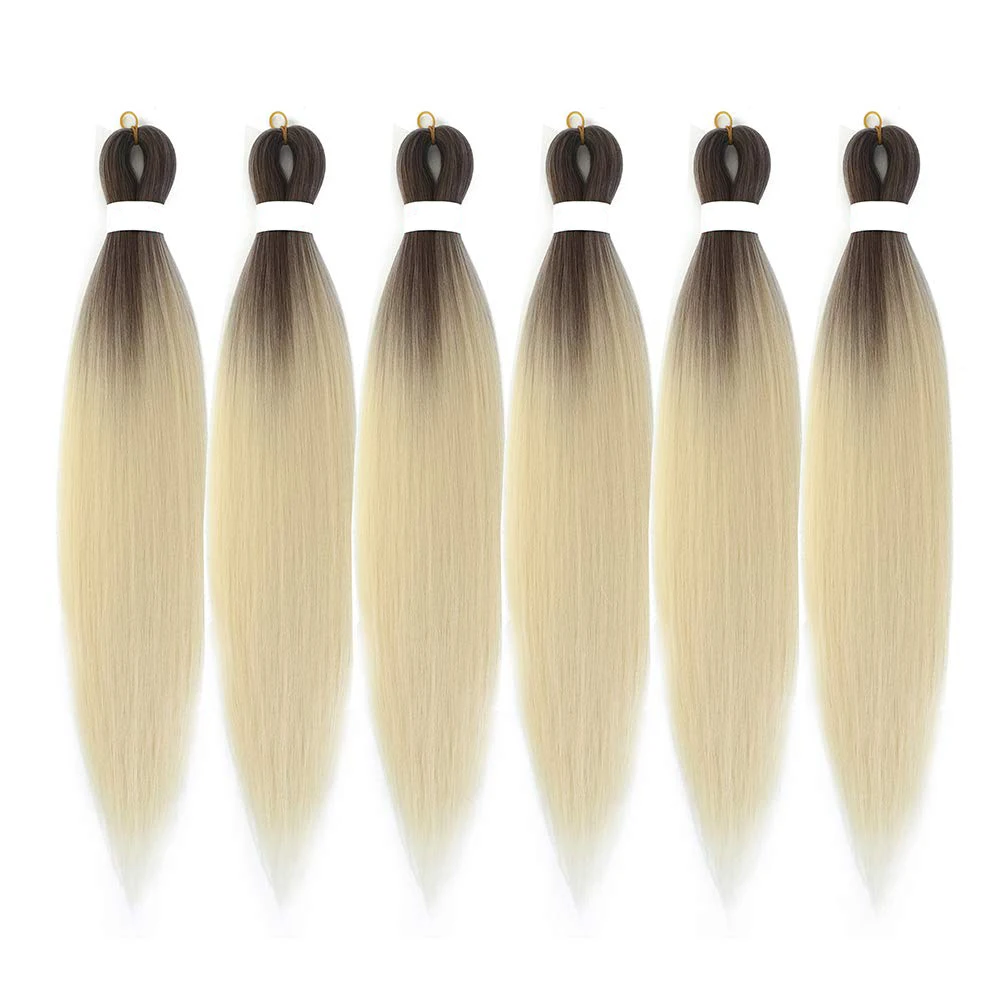 

Wholesale ombre color synthetic hair ez braid private label pre stretched braiding hair bulk