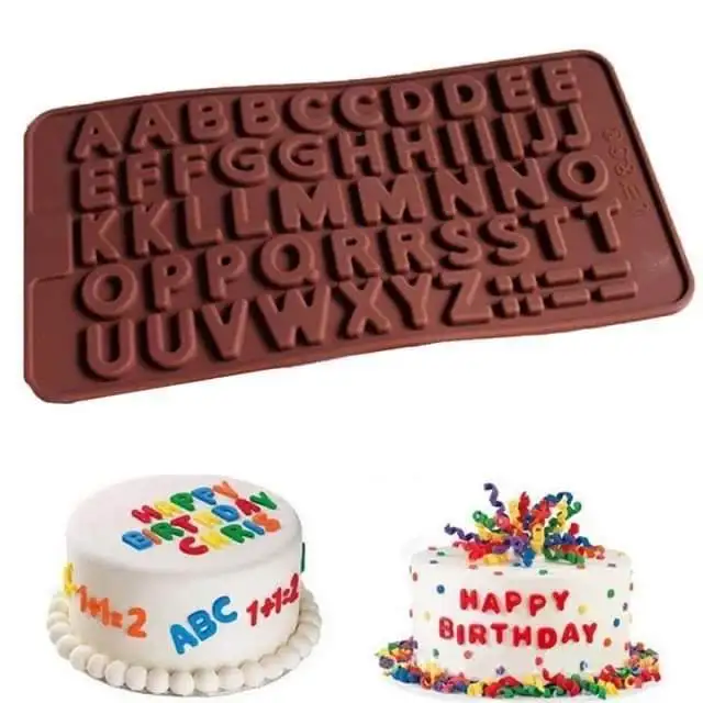 

New Design Letter Symbol Fondant Silicone Mold For Cake Decoration