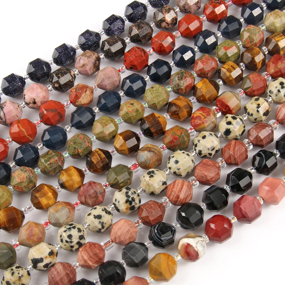 

Wholesale Natural Olive Shape Faceted Jasper/Tiger Eye/Mookaite/Unakite Stone Beads for Jewelry Making DIY