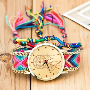 10 Color Bohemian Bracelet Watch Ethnic Style Hand-woven Wrist Watch Multicolor Belt Fashion Hand Rope Quartz Women Watch 2