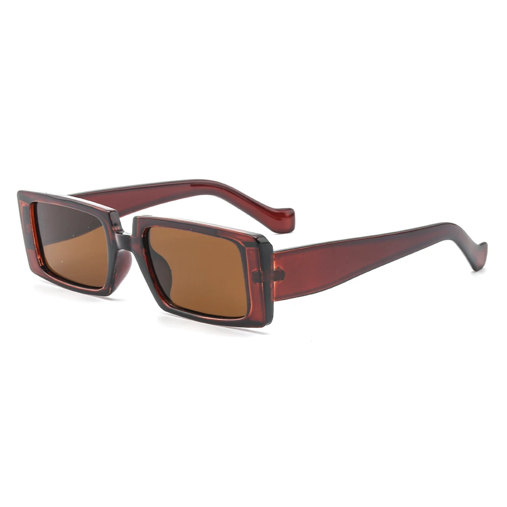 

Stock low MOQ new design fashion rectangle unisex tr90 sunglasses, Custom colors