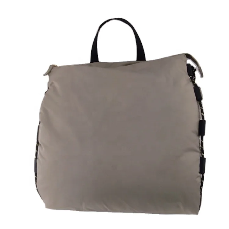 

FEON Trendy Cow Leather Backpack Beige Handbag Carrier Bag