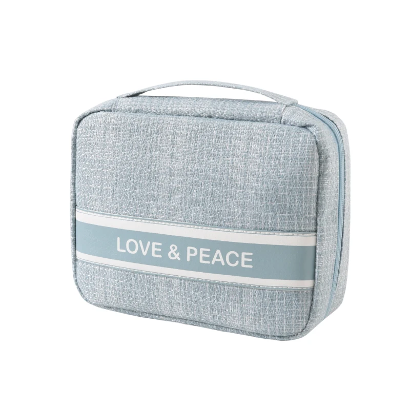 

Runhui Custom toiletries cosmetic bag women travel fashion clutch square makeup pouch organizer new RH242