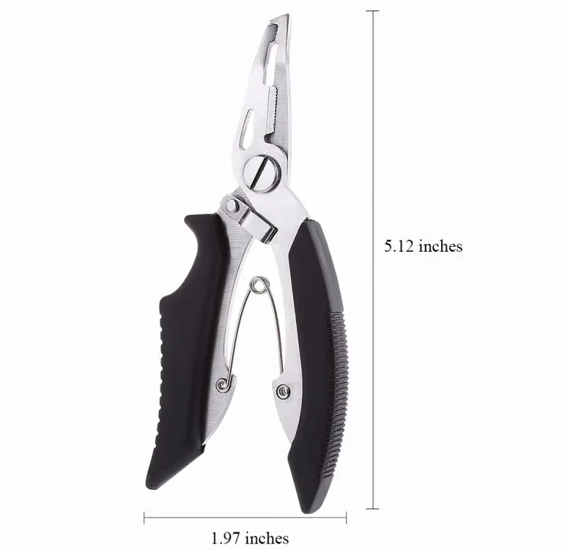

High Quality Fishing Bent Nose Pliers Stainless Steel Professional Fishing Tackle Tool Hook Remover Line Cutter Scissors