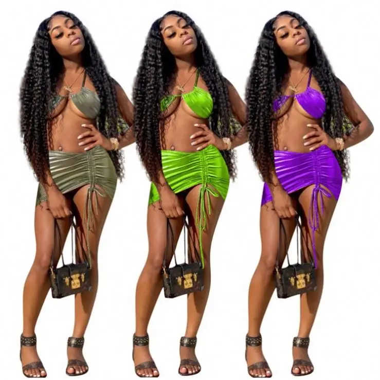 

MD-20032702 Wholesale Sexy Woman two piece skirt set