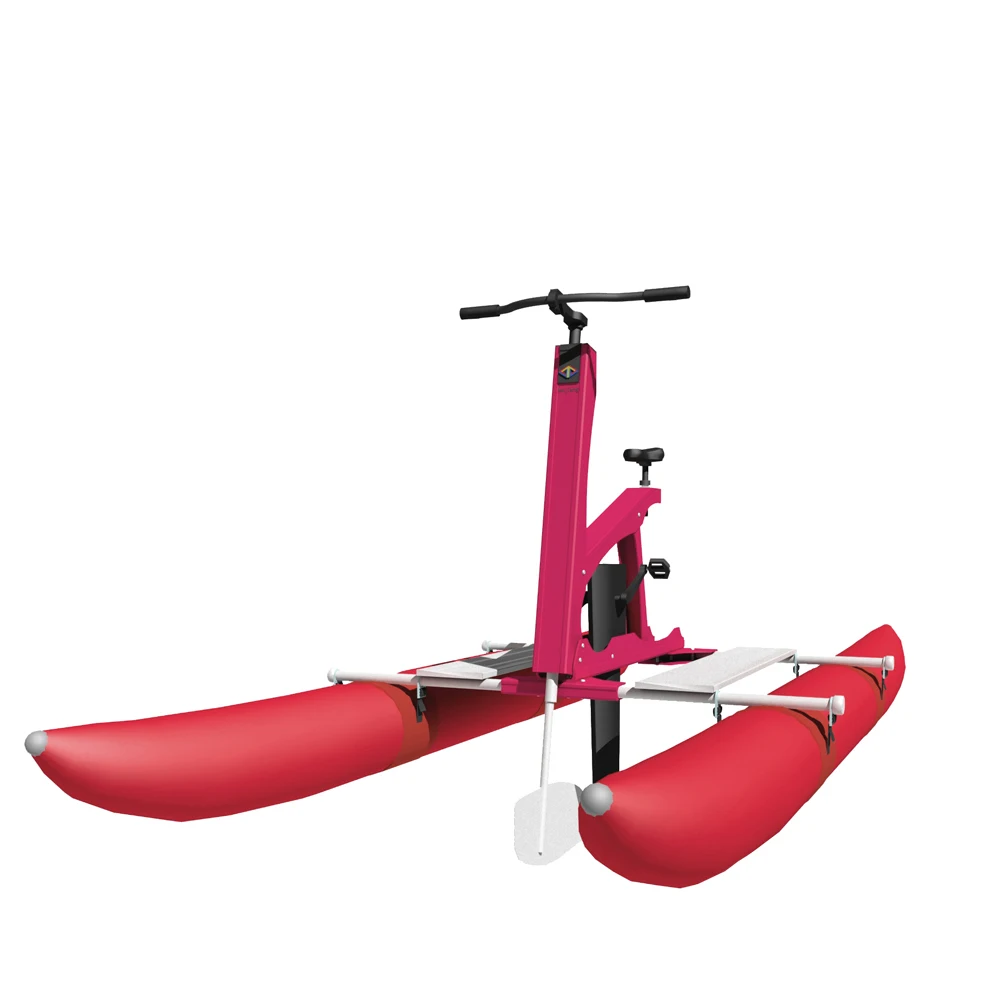 

Popular Petal Inflatable Red Water Bike Ride For One Person With Fun
