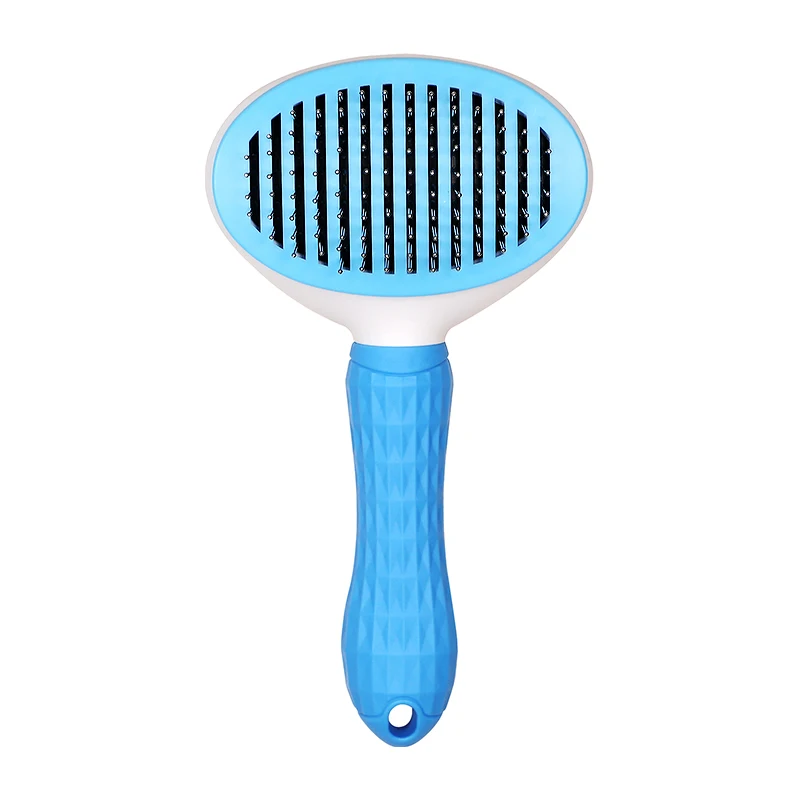 

Factory Supply Plastic Material Solid Color Pattern Popular Style Sustainable Cheap Pet Dog Cat Clean Comb