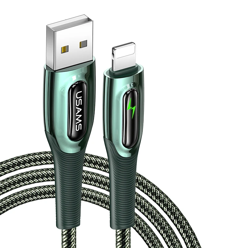 

USAMS US-SJ466 U58 New Design Type-C TO Type-C 100W PD Fast Charge Magnetic Data Cable 1.5m for iPhone 12, Black