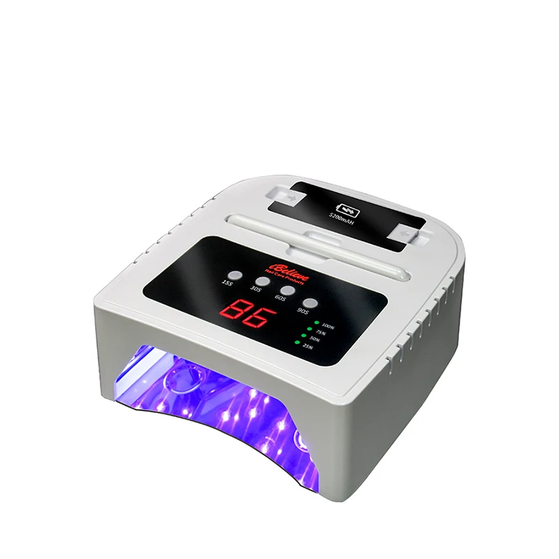 

New Arrival 48w pro cure wireless dual light rechargeable cordless uv led gel dryer nail lamp for salon manicure, Black