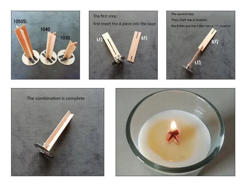 wholesale cross wooden candle wicks for