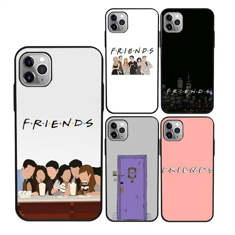 

Fashion friends tv show tpu black cell phone cover for iPhone 11Pro Max 11 X XS XR XS MAX 8plus 8 7plus 7 6plus 6 5 case