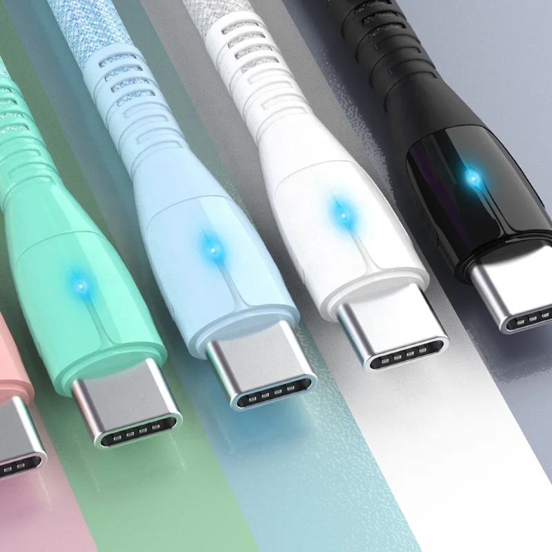 

Wholesale New Arrival Glazing Molding Nylon Braided Type C USB Cable Type-C Fast Charging