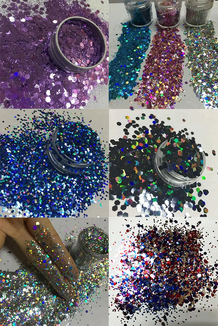 Bulk 180 Colors Polyester Body Glitter,Hexagonal Glitter,Nail Art ...