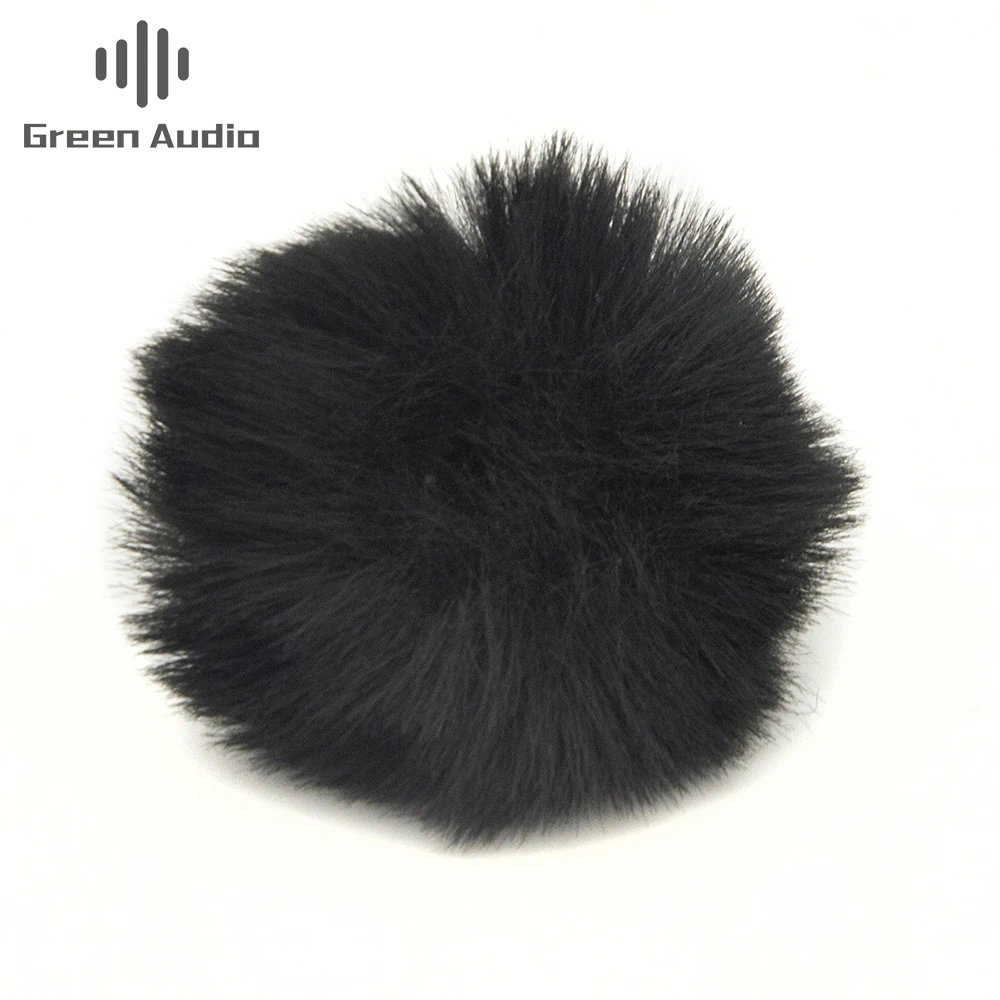 

GAZ-MS07 Lapel Mic Furry Windscreen Fur Windshield Wind Muff Soft Comfortable For Lapel Lavalier Microphones, Black