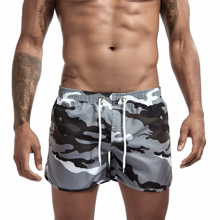

2022 New arrival Swim Trunk shorts high end Camouflage Five cents trousers shorts OEM logo polyester quick dry mens beach shorts