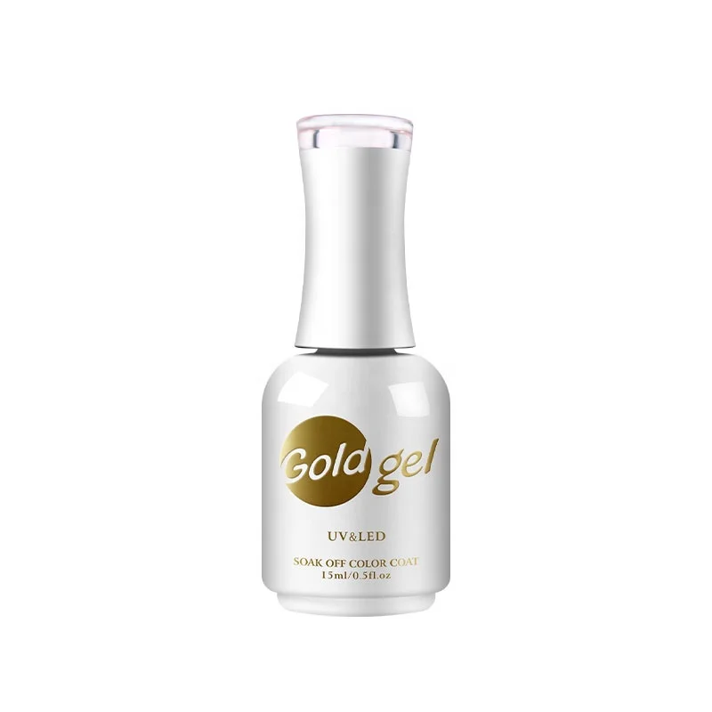 

Hot sale gold gel soak off uv nail gel polish 15ml luxury professional led light gel nail polishes in bulk, 110 colors
