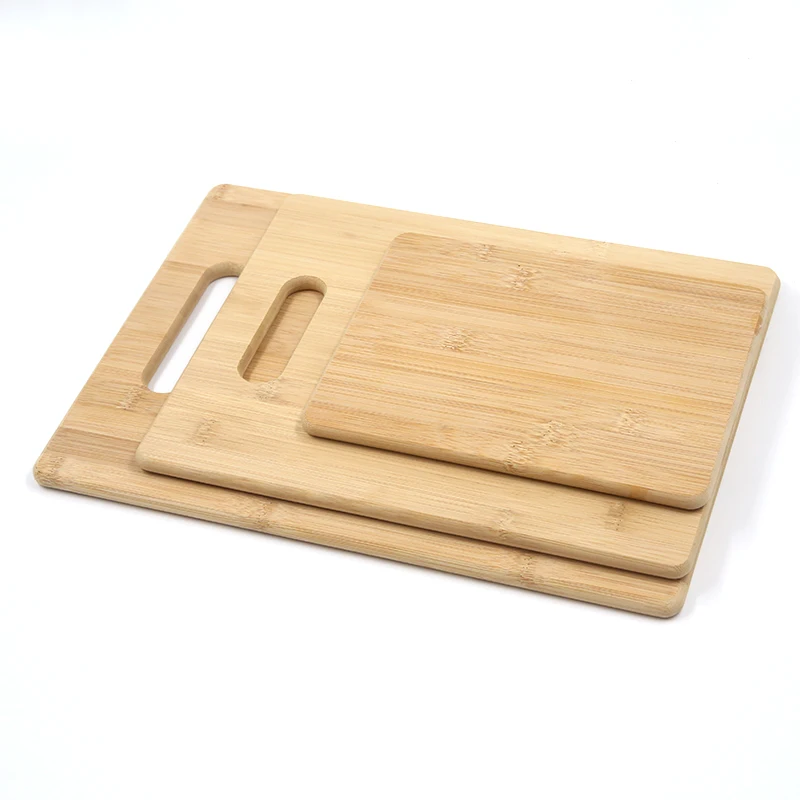 

Wholesale natural 3 slices of eco-friendly natural organic bamboo cutting board for cutting vegetables meat and cheese