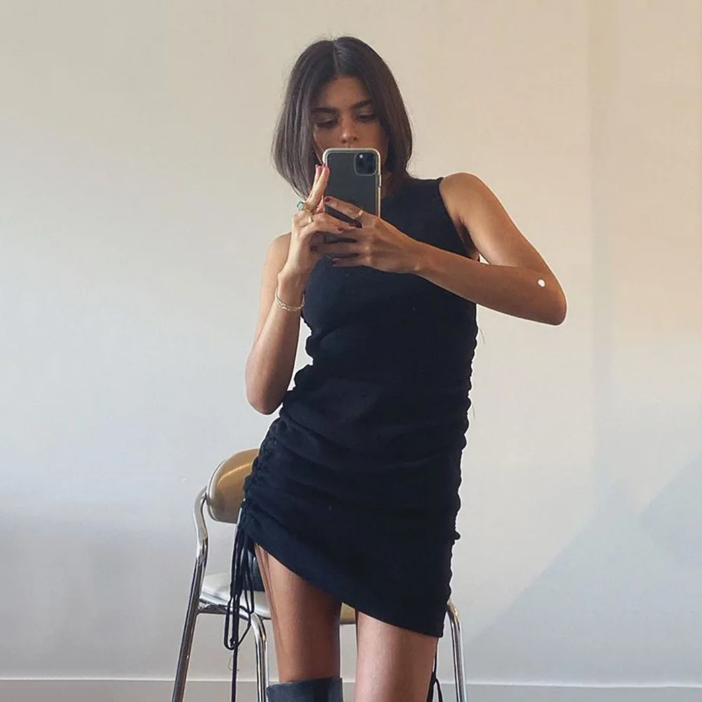 

Fashion Plain Sleeveless 2021 Woman'S Summer Dress