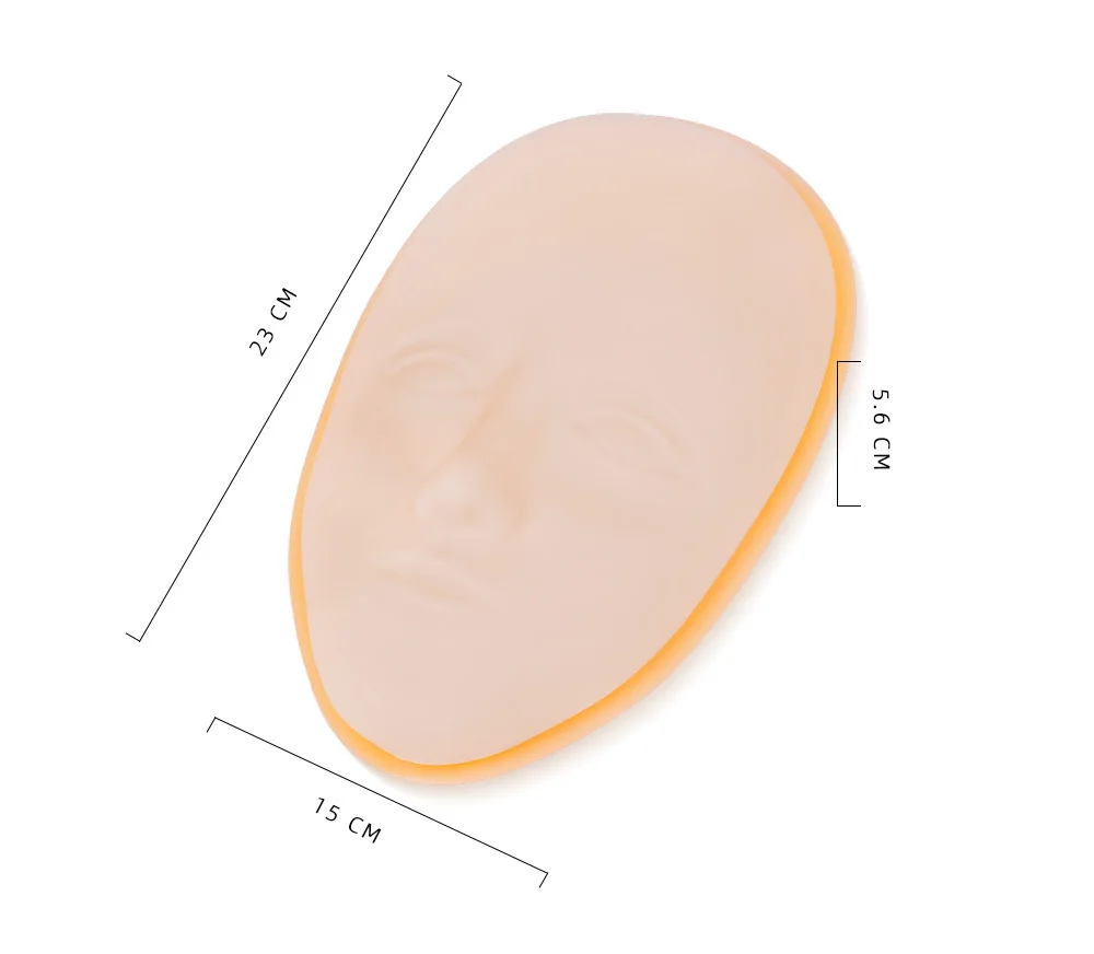 

KZBOY New Arrival Form 3D Microblading Latex Practice Full Face Skin for Eyebrow Lip Eyeliner Beginners Training, Orange