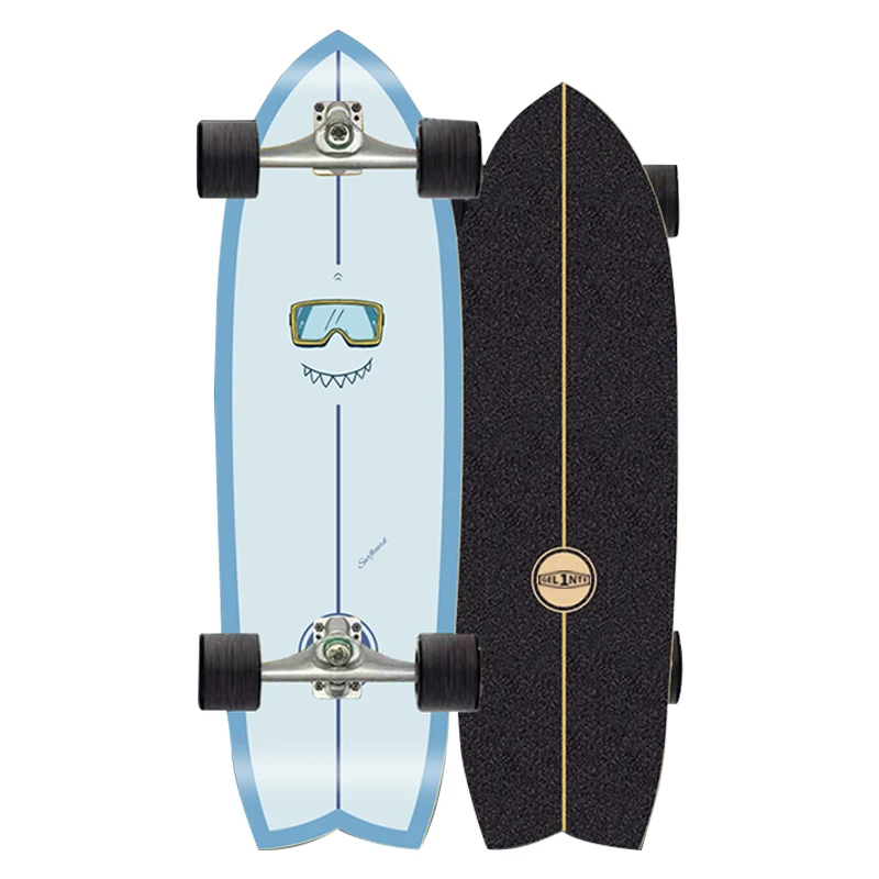 Adults Cruiser Surfskate Deck Skateboard Complete Maple Wood Longboard Surf Skateboard