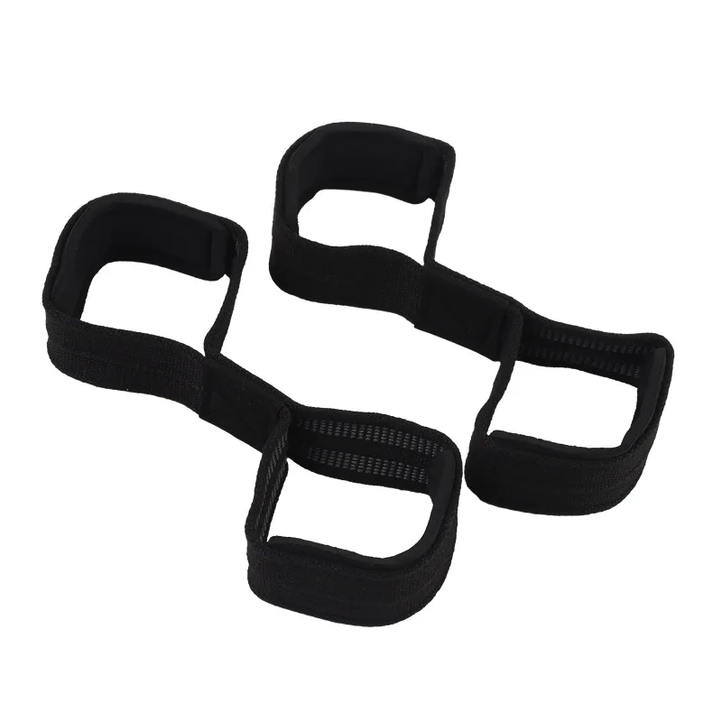2024 Wholesale Heavy Duty Neoprene Gym Straps Custom Logo Padded Weightlifting Pull Deadlift 8 Figure Straps for Men Fitness