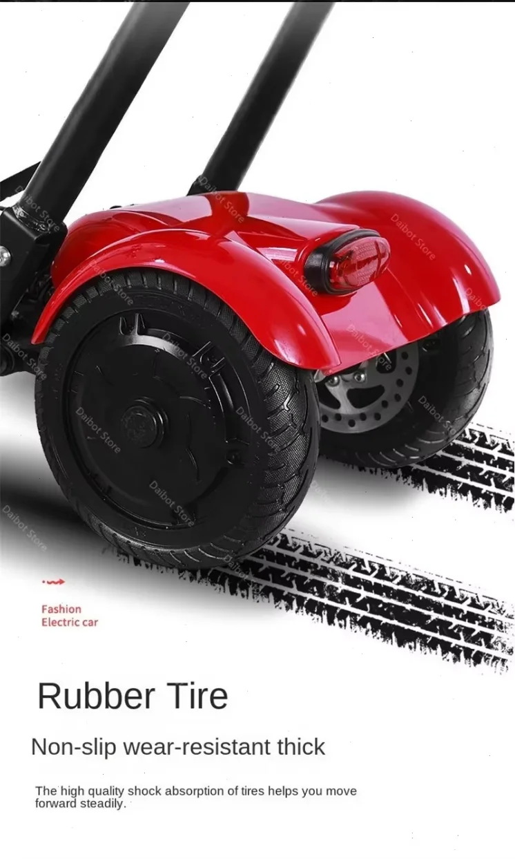 Folding All Terrain 4-Wheel Electric Scooter with Basket & Baby Seat for Family Adults Daily Travel, US EU Warehouse Ready Stock