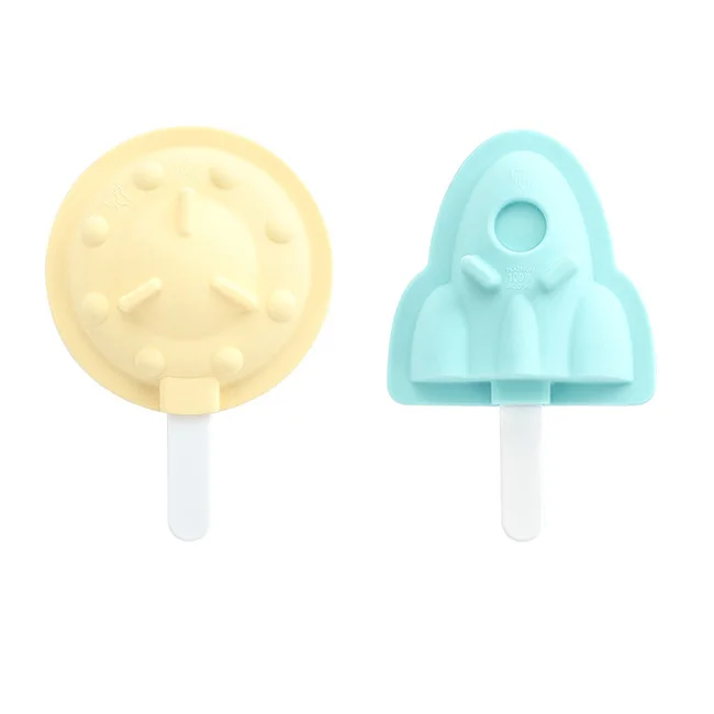 

Mini Irregular Shock Kids Frozen Cavity Plastic Popsicle Stick Silicone Ice Cream Mold, Fruit shape color