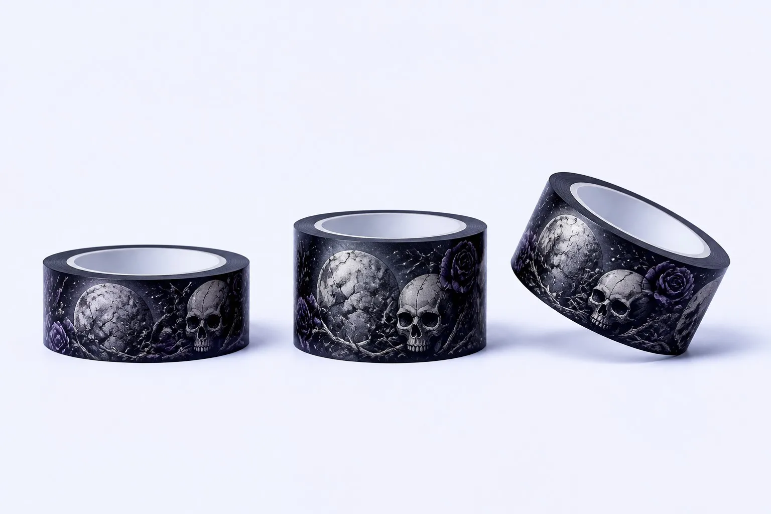 Dark gothic washi tape &mdash; detail 1 macro pattern