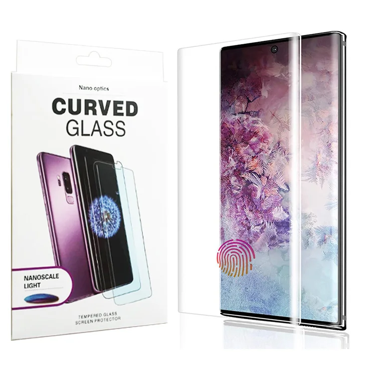 

Full Glue Tempered Glass 3D Curved UV Nano Liquid Screen Protector For Samsung S8 S9 Plus S11 Note8 Note9, Crystal clear