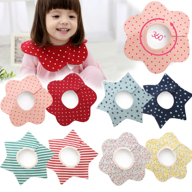 

Baby bibs cotton 360 degree reversible fully surrounded baby bib, Refer the picture